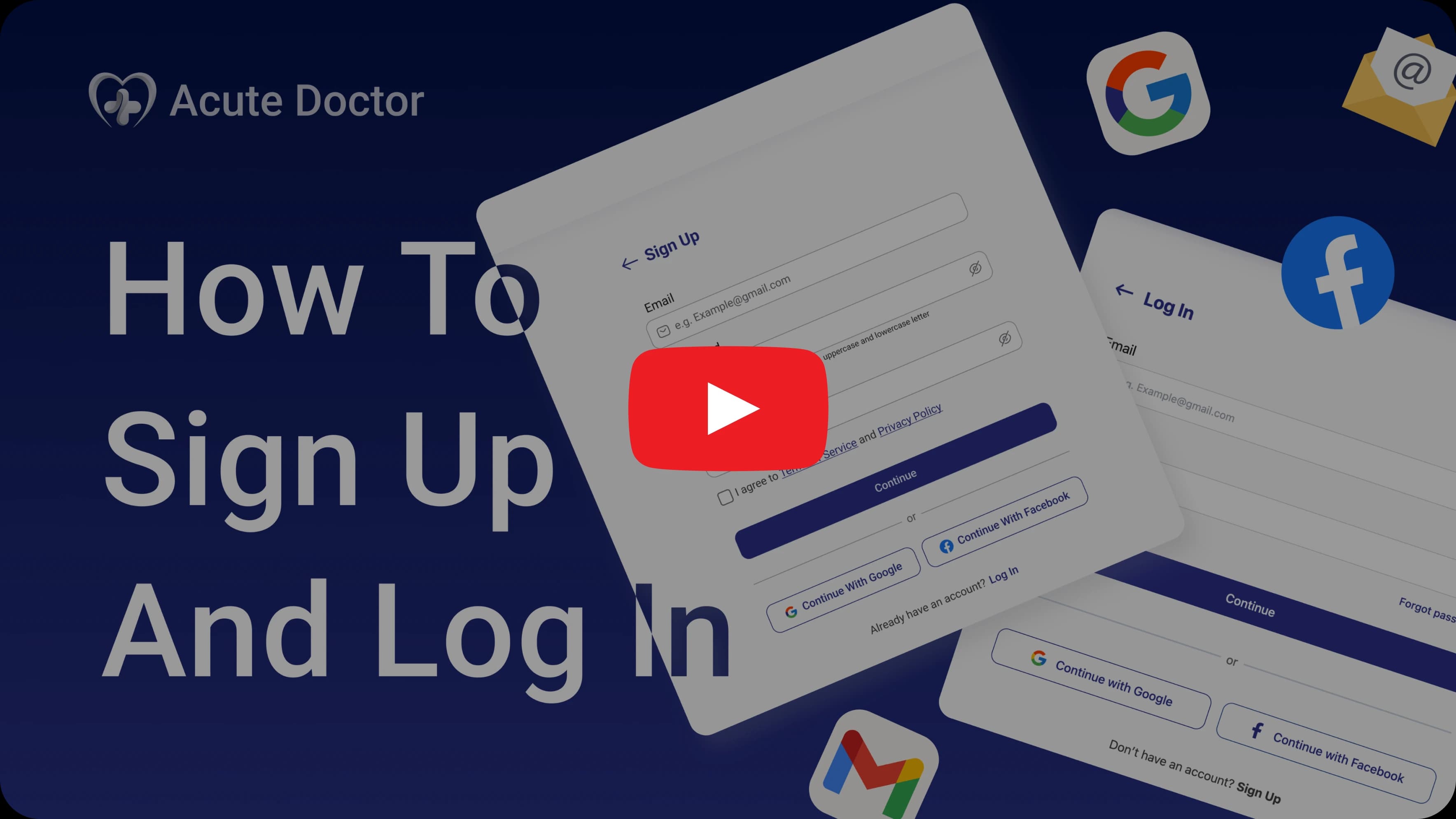 How to sign up and login